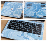 Abstract Blue Fluid Art - Laptop Skin