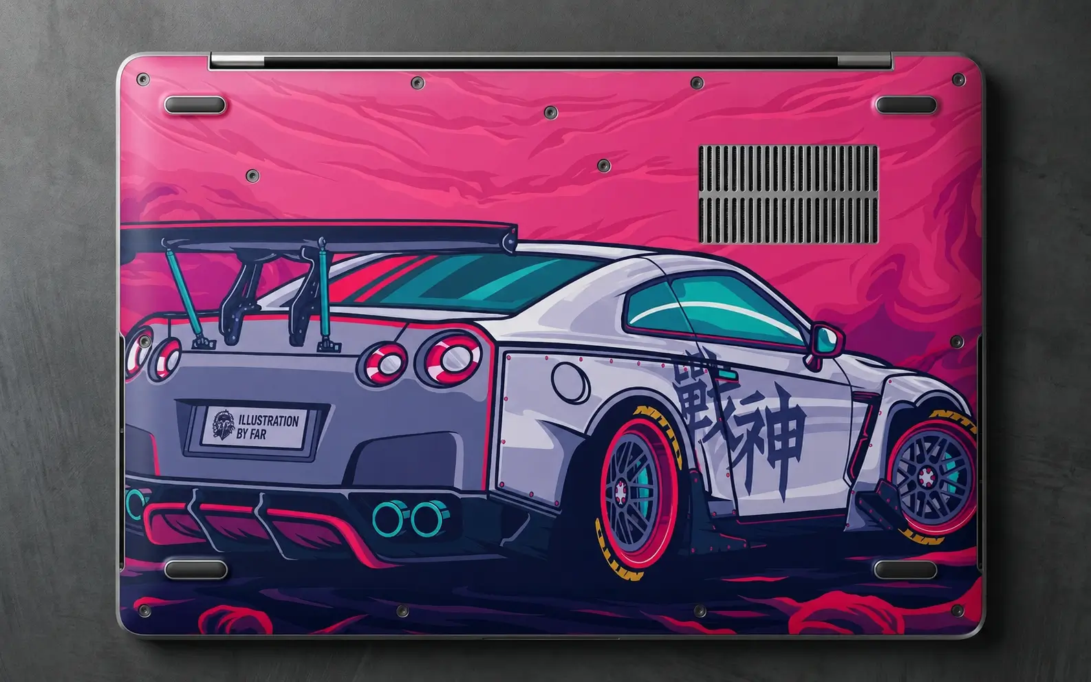 GTR Rearview Power - 2D Laptop Skin