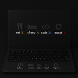 Eat Sleep Code and Repeat - 2D Laptop Skin