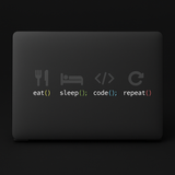 Eat Sleep Code and Repeat - 2D Laptop Skin
