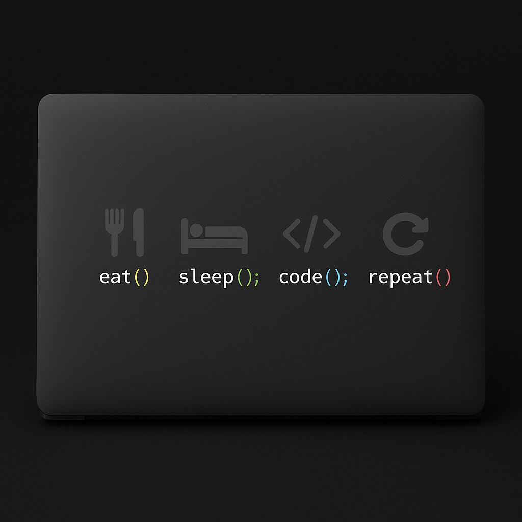 Eat, Sleep, Code, and Repeat - 2D Laptop Skin