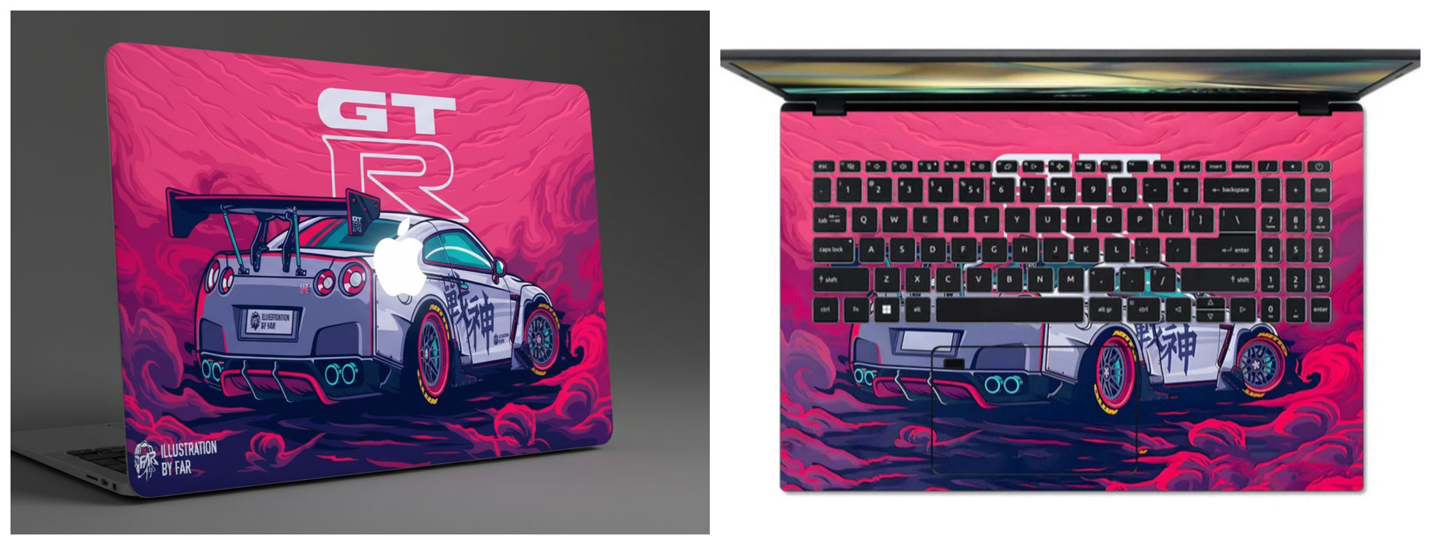 GTR Rearview Power - 2D Laptop Skin