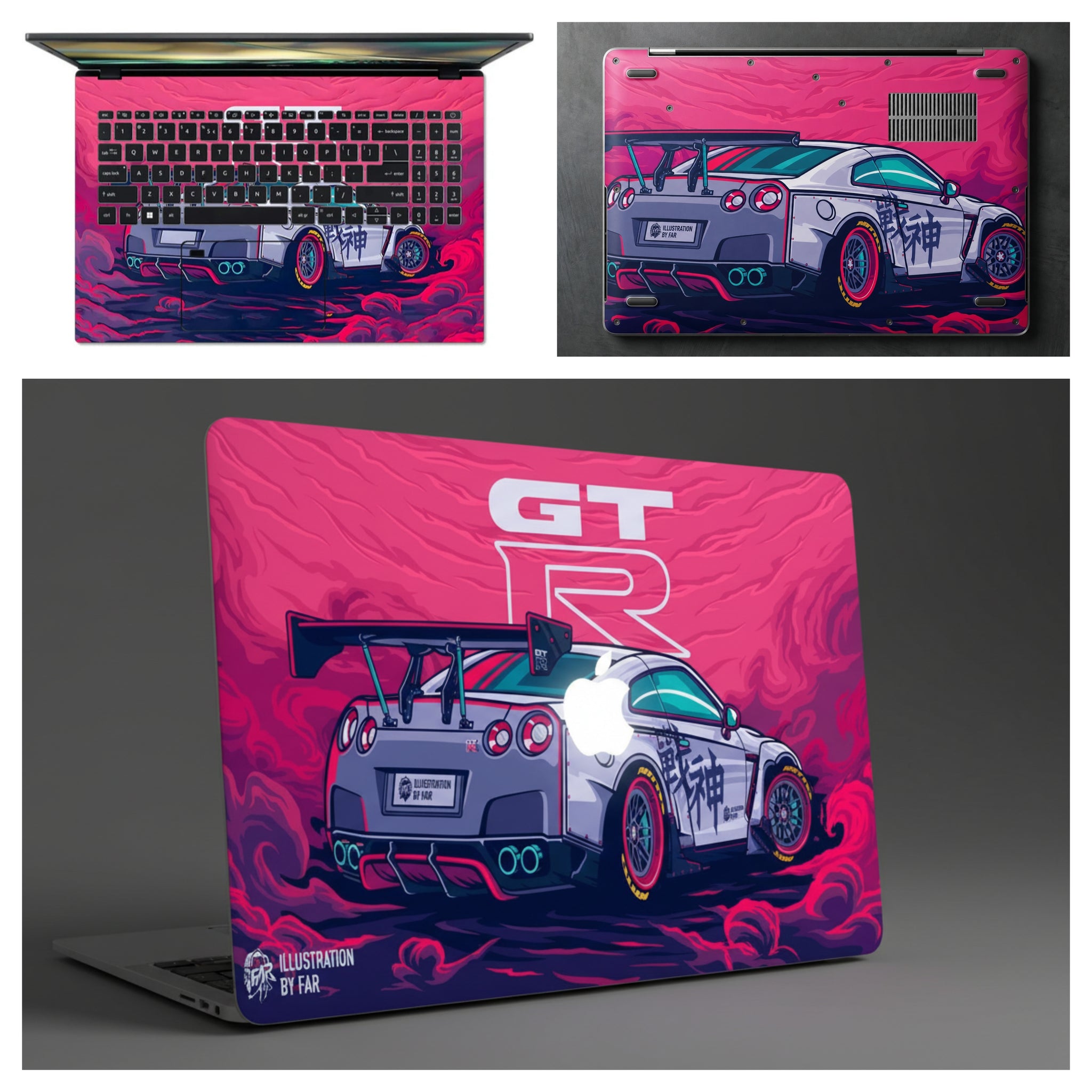 GTR Rearview Power - 2D Laptop Skin