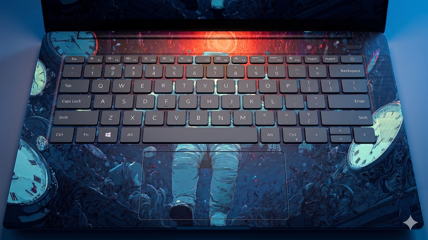 astronaut artwork - Laptop Skin