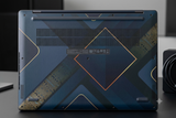 Dark Paper Layers with Golden and Gray Details- Laptop Skin