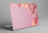 Fluffy pink hearts - Laptop Skin