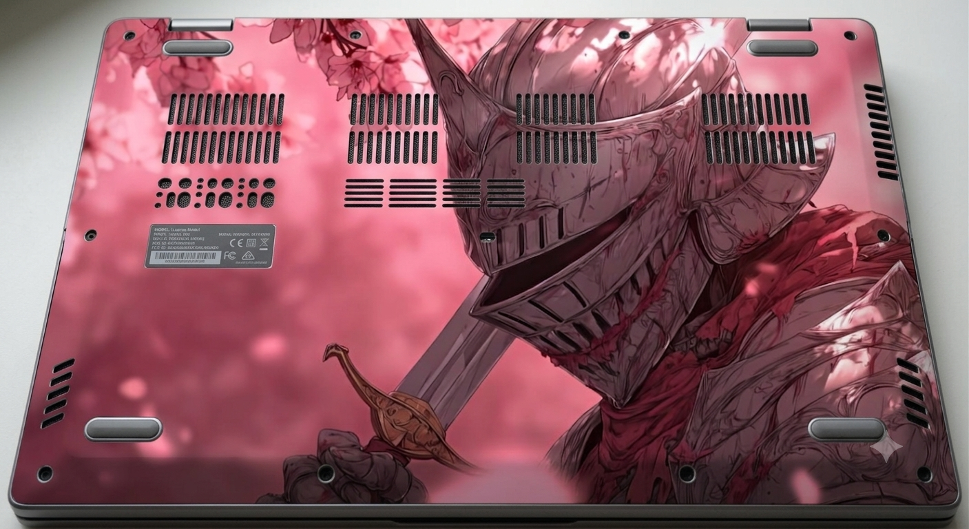 pink knight-themed- Laptop Skin