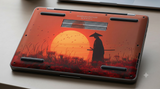 Silhouette of a samurai warrior - Laptop Skin
