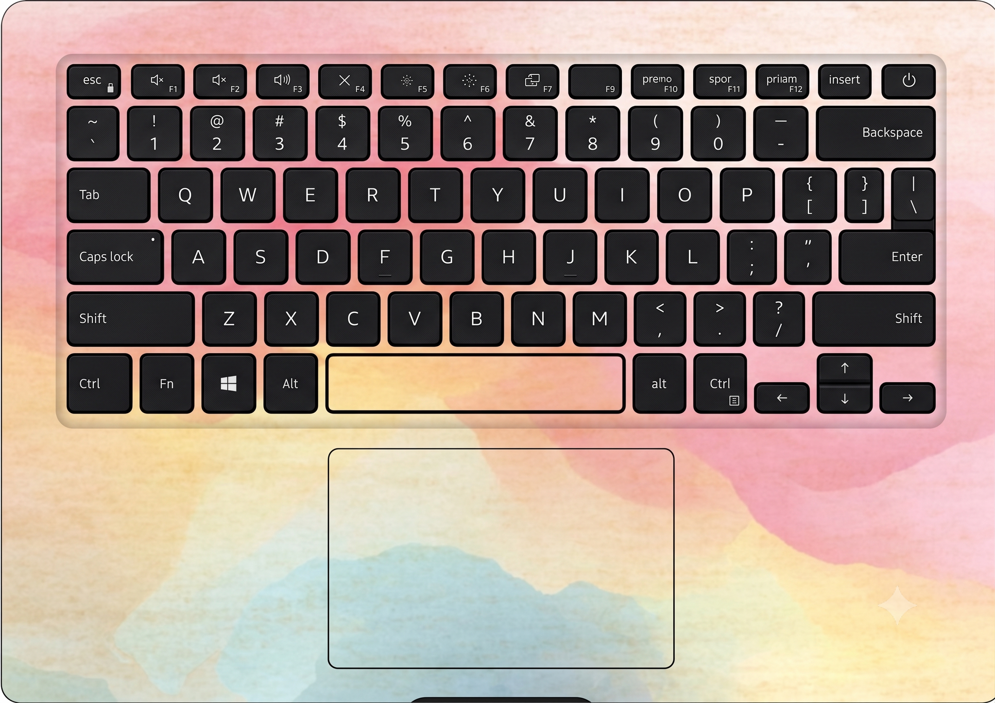 Soft Pastel watercolor background - Laptop Skin