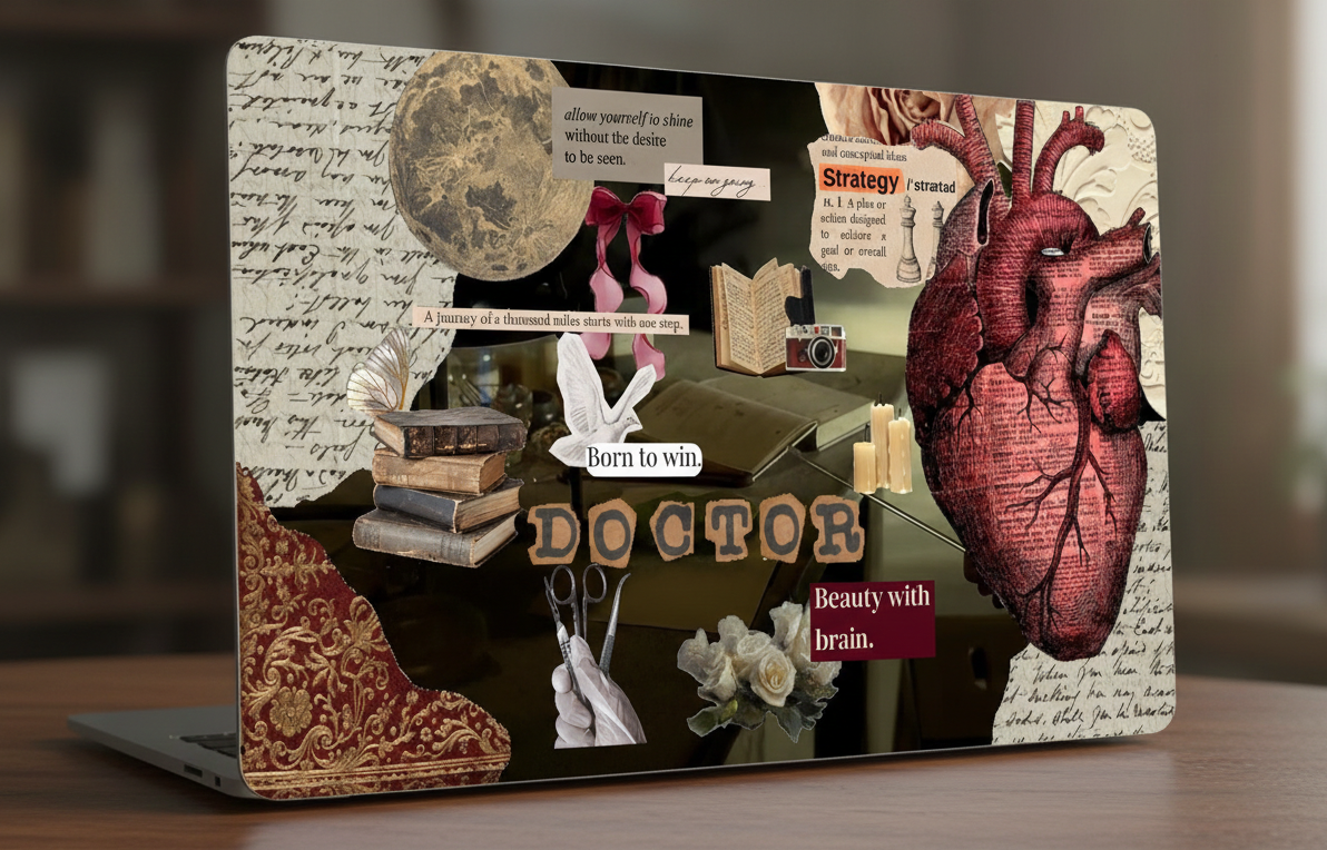 Beauty with brain - Laptop Skin
