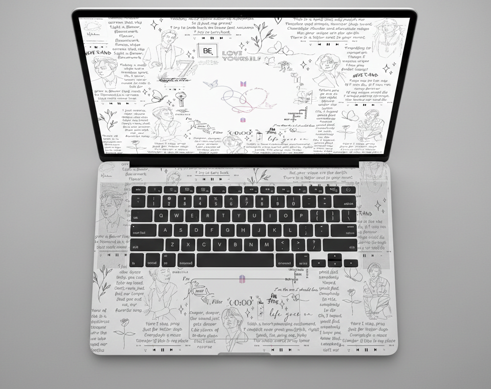 Doodle pattern - Laptop Skin