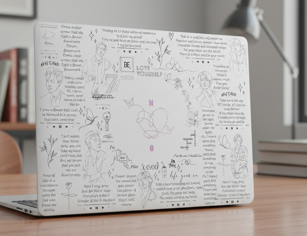 Doodle pattern - Laptop Skin