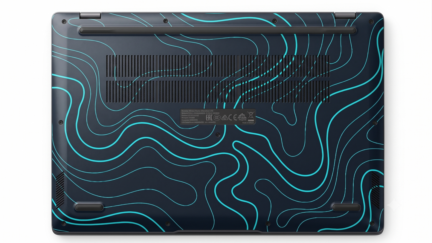 Abstract topographic line background- Laptop Skin