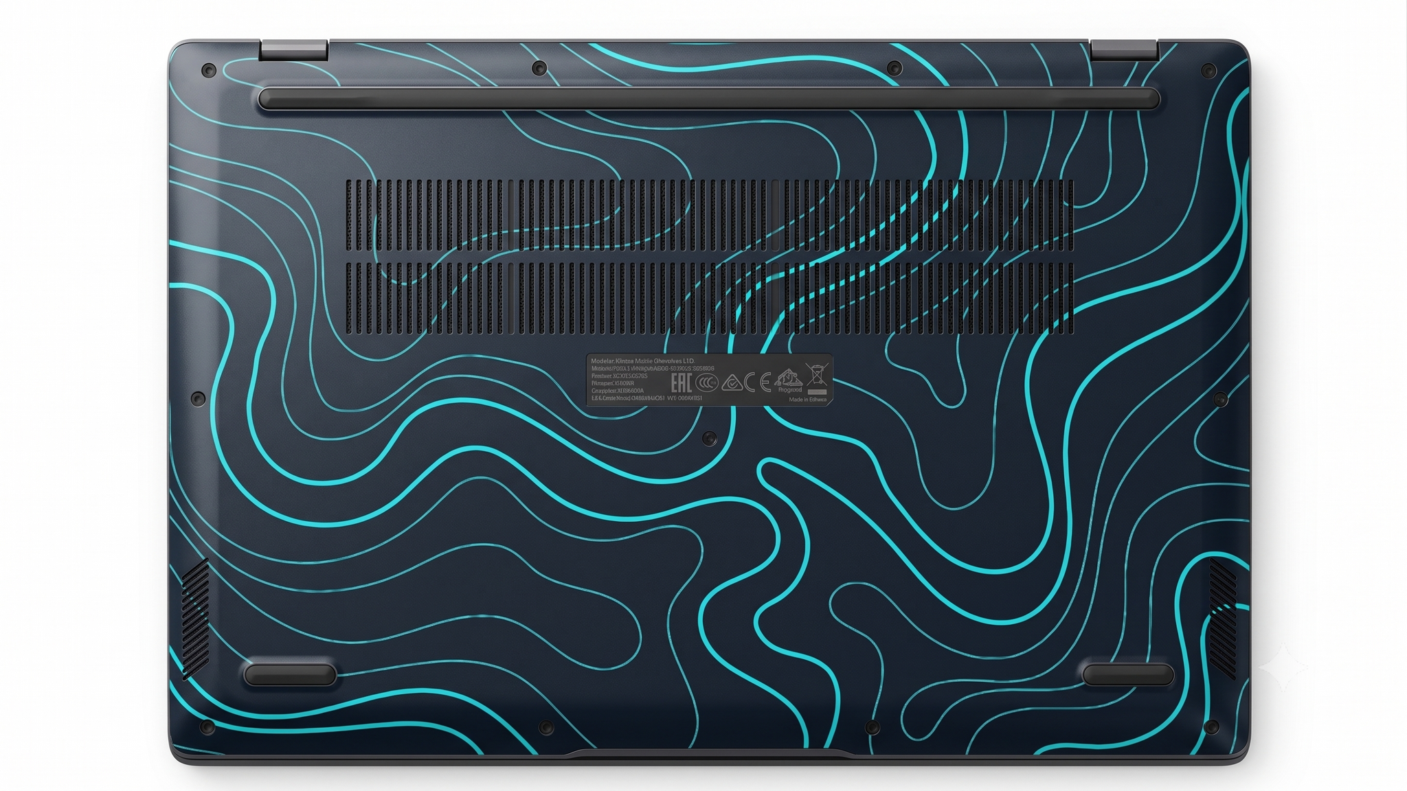 Abstract topographic line background- Laptop Skin