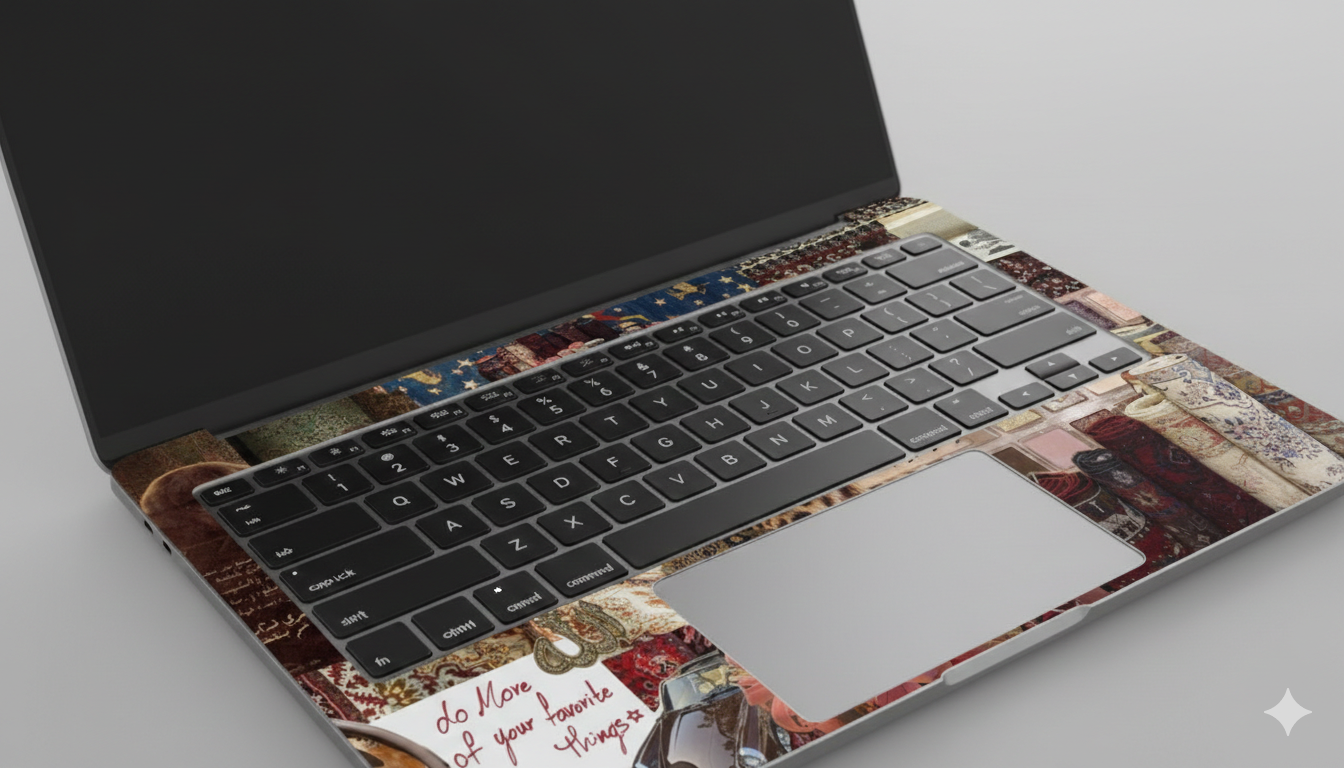 Vintage-aesthetic collage - Laptop Skin