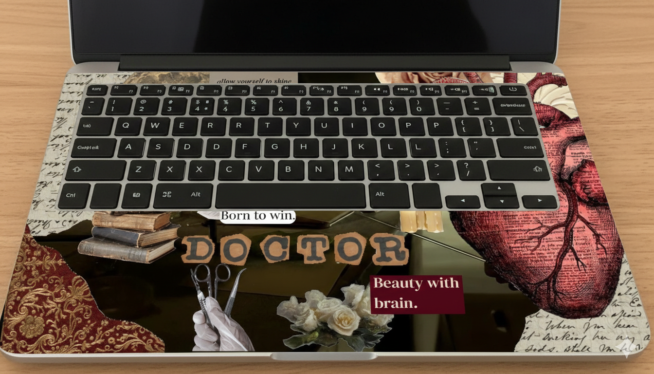 Beauty with brain - Laptop Skin