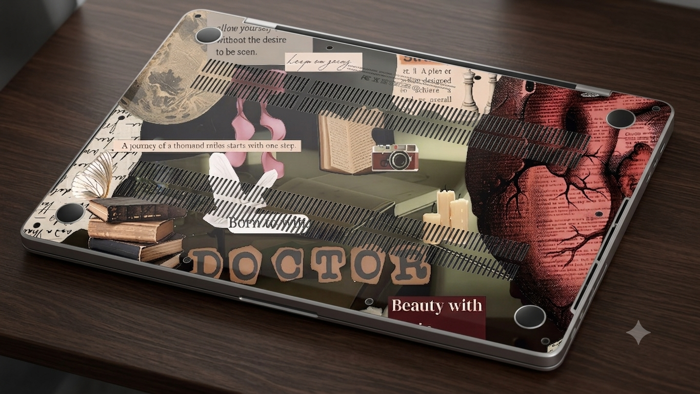 Beauty with brain - Laptop Skin