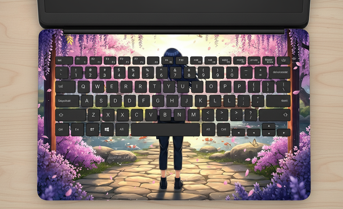 Hinata Hyūga in a Garden - Laptop Skin