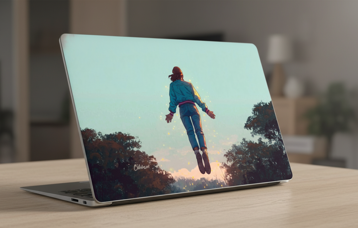 Floating Girl - Laptop Skin