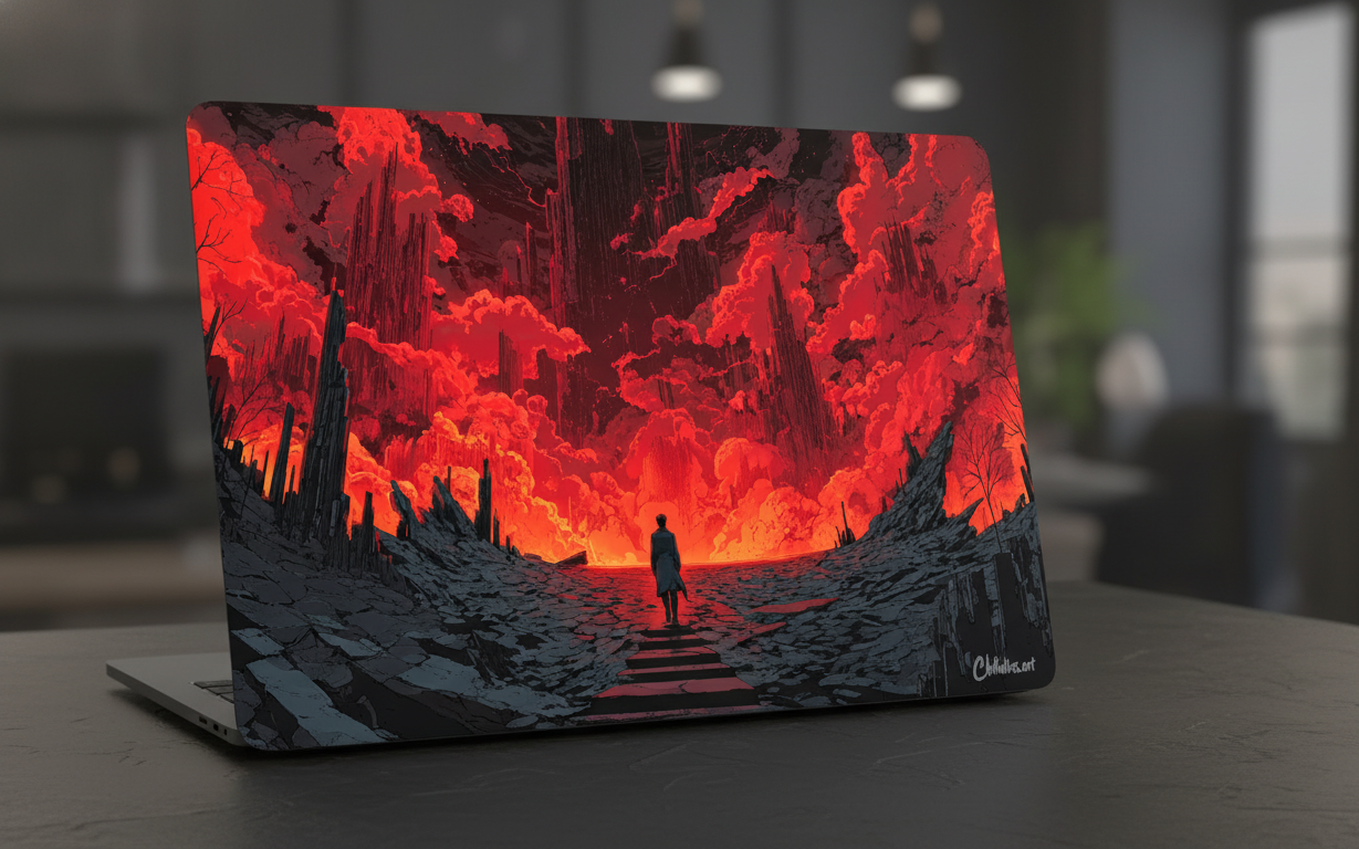 Dark fantasy landscape - Laptop Skin