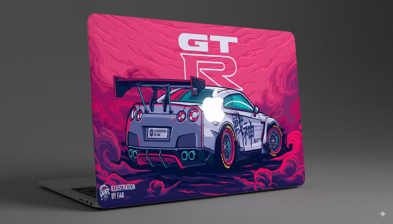 GTR Rearview Power - 2D Laptop Skin