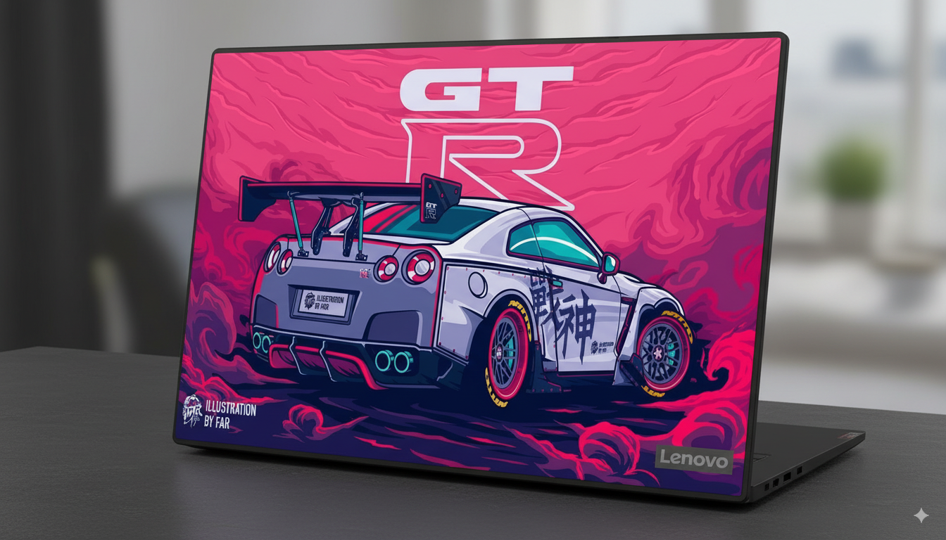 GTR Rearview Power - 2D Laptop Skin