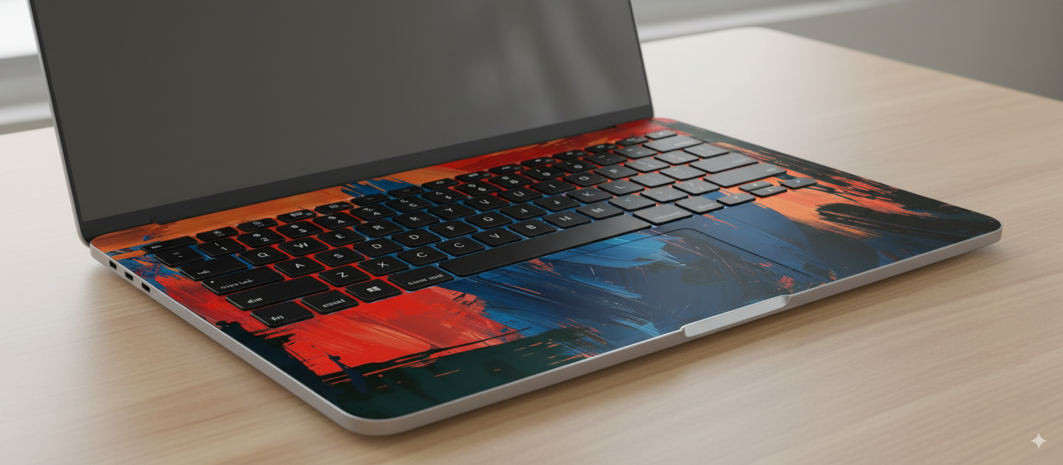 Colorful abstract paint - Laptop Skin