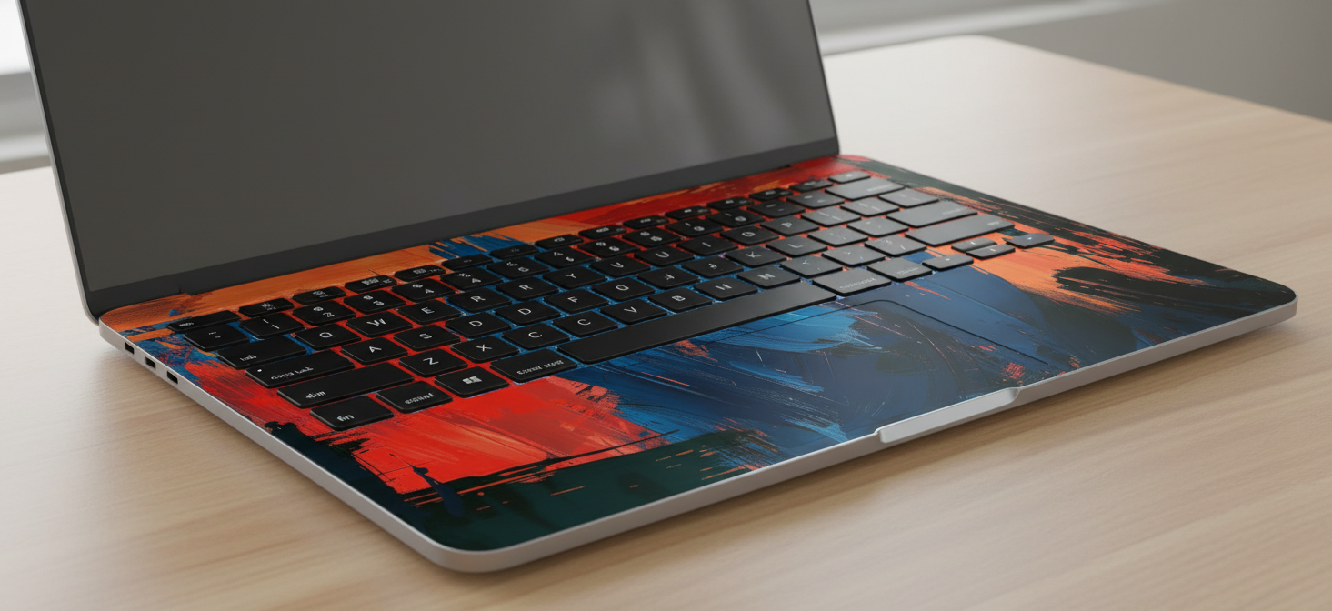Colorful abstract paint - Laptop Skin