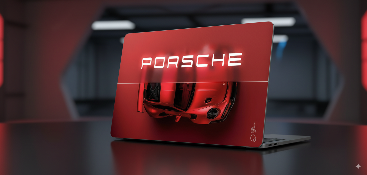Red Porsche - Laptop Skin