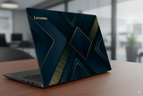 Dark Paper Layers with Golden and Gray Details- Laptop Skin
