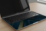Dark Paper Layers with Golden and Gray Details- Laptop Skin
