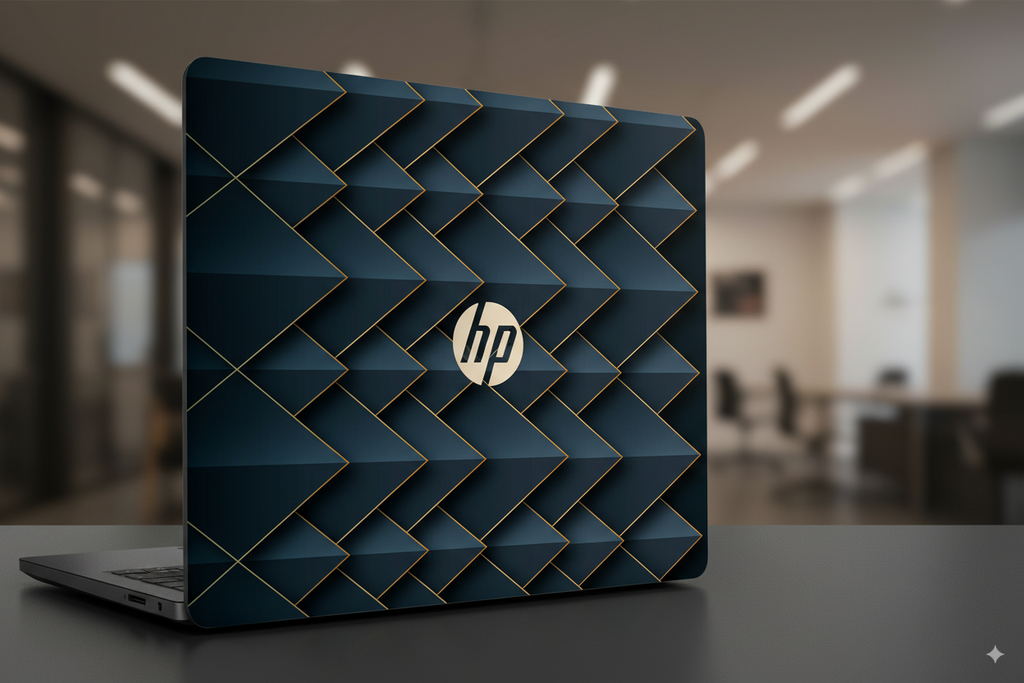 Dark Paper Layers with Gray Pattern- Laptop Skin