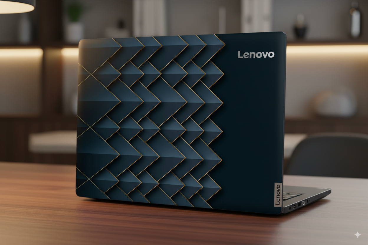 Dark Paper Layers with Gray Pattern- Laptop Skin