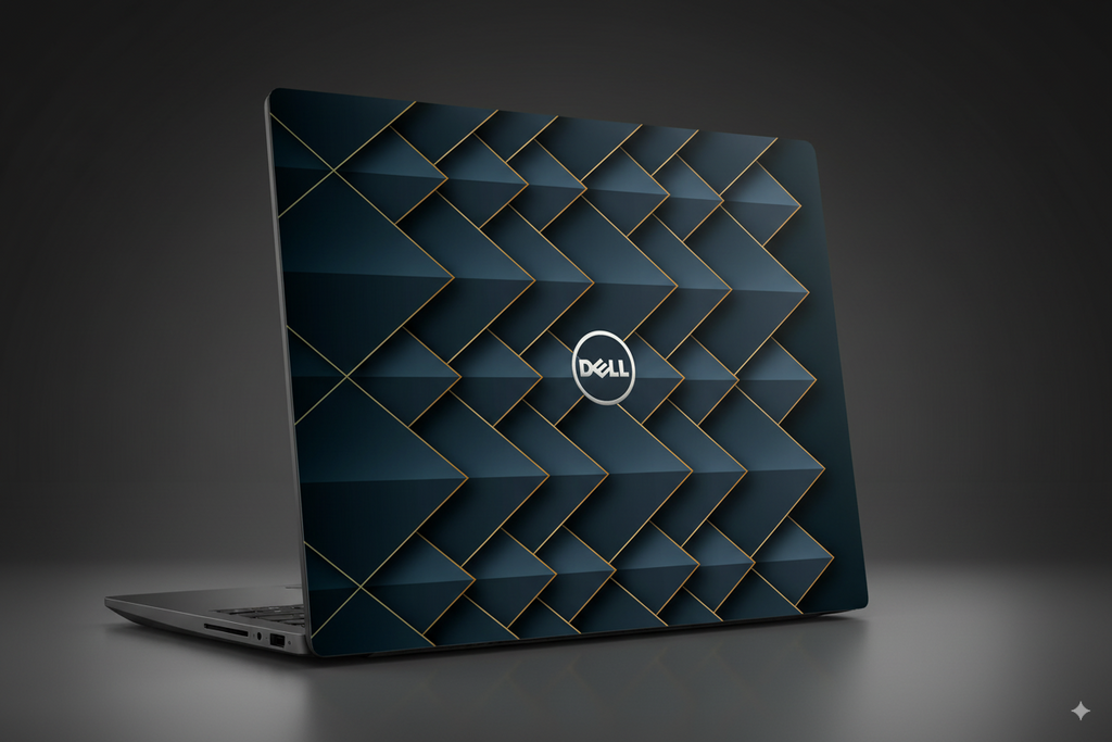 Dark Paper Layers with Gray Pattern- Laptop Skin
