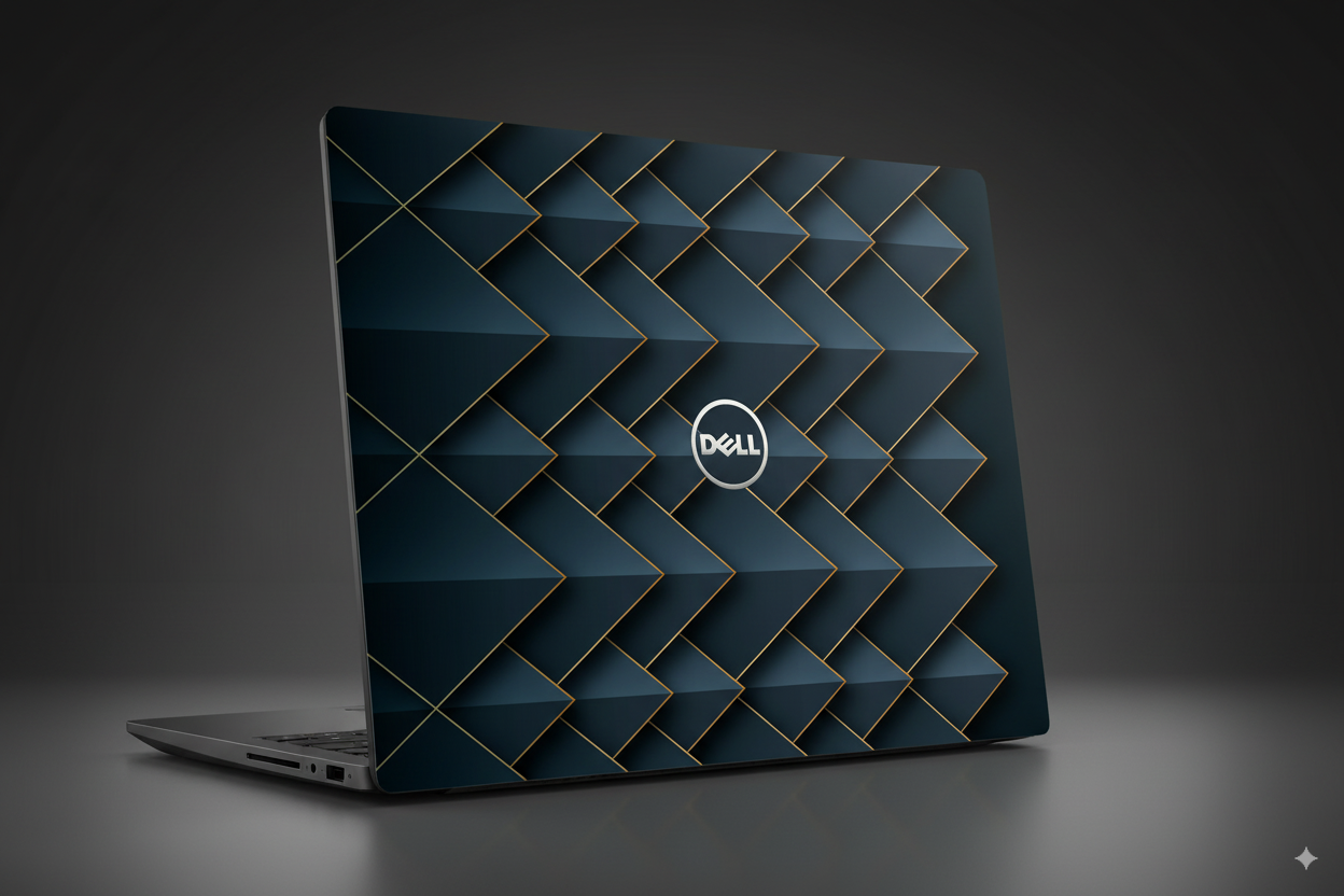 Dark Paper Layers with Gray Pattern- Laptop Skin