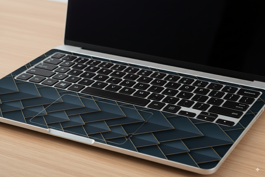 Dark Paper Layers with Gray Pattern- Laptop Skin