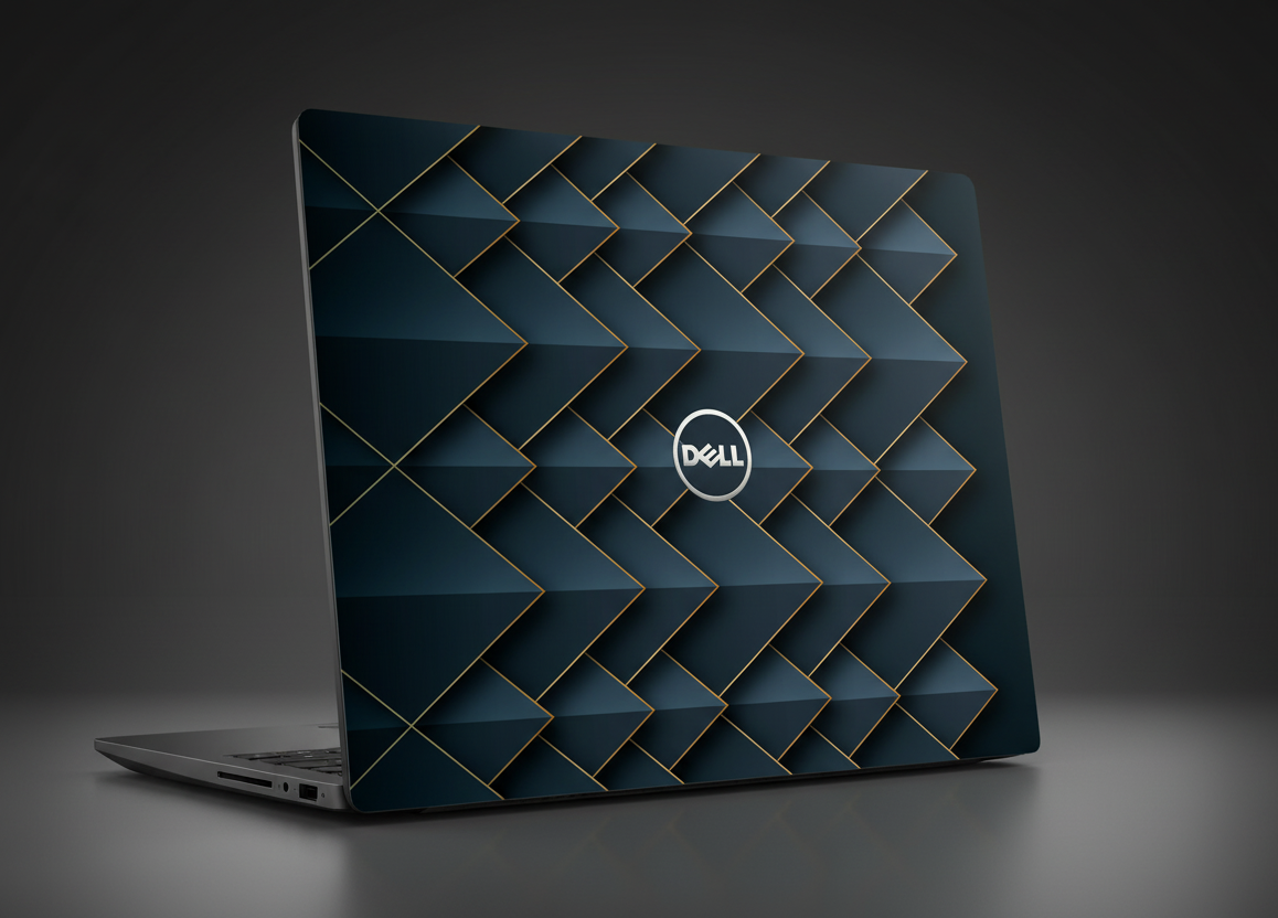 Dark Paper Layers with Gray Pattern- Laptop Skin