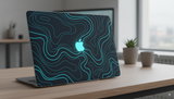 Abstract topographic line background- Laptop Skin