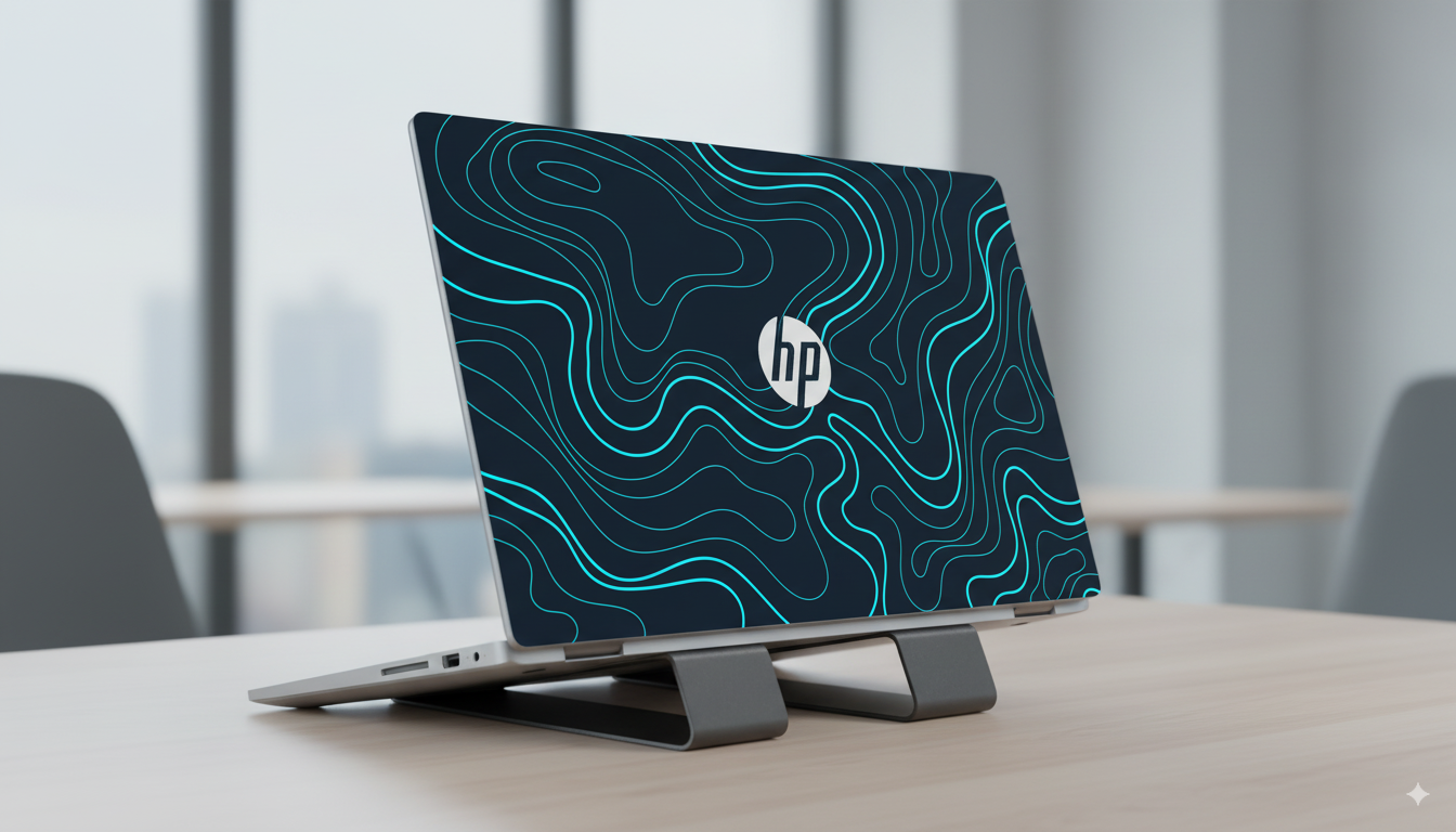 Abstract topographic line background- Laptop Skin