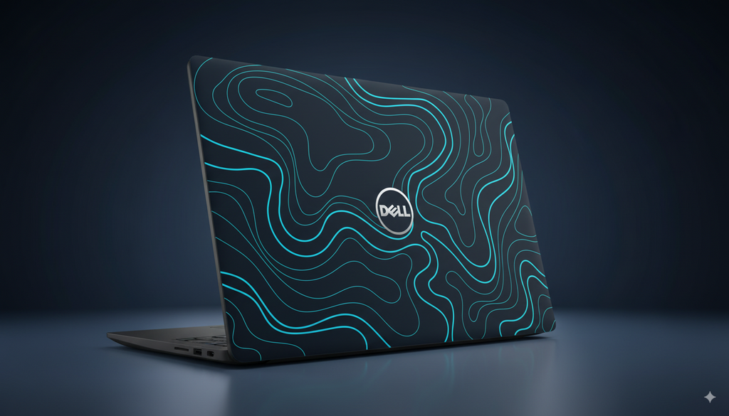 Abstract topographic line background- Laptop Skin