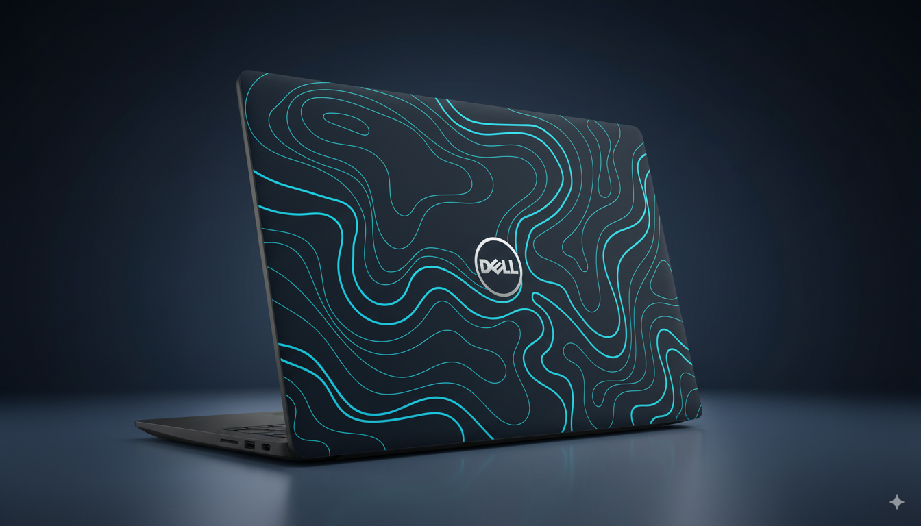 Abstract topographic line background- Laptop Skin