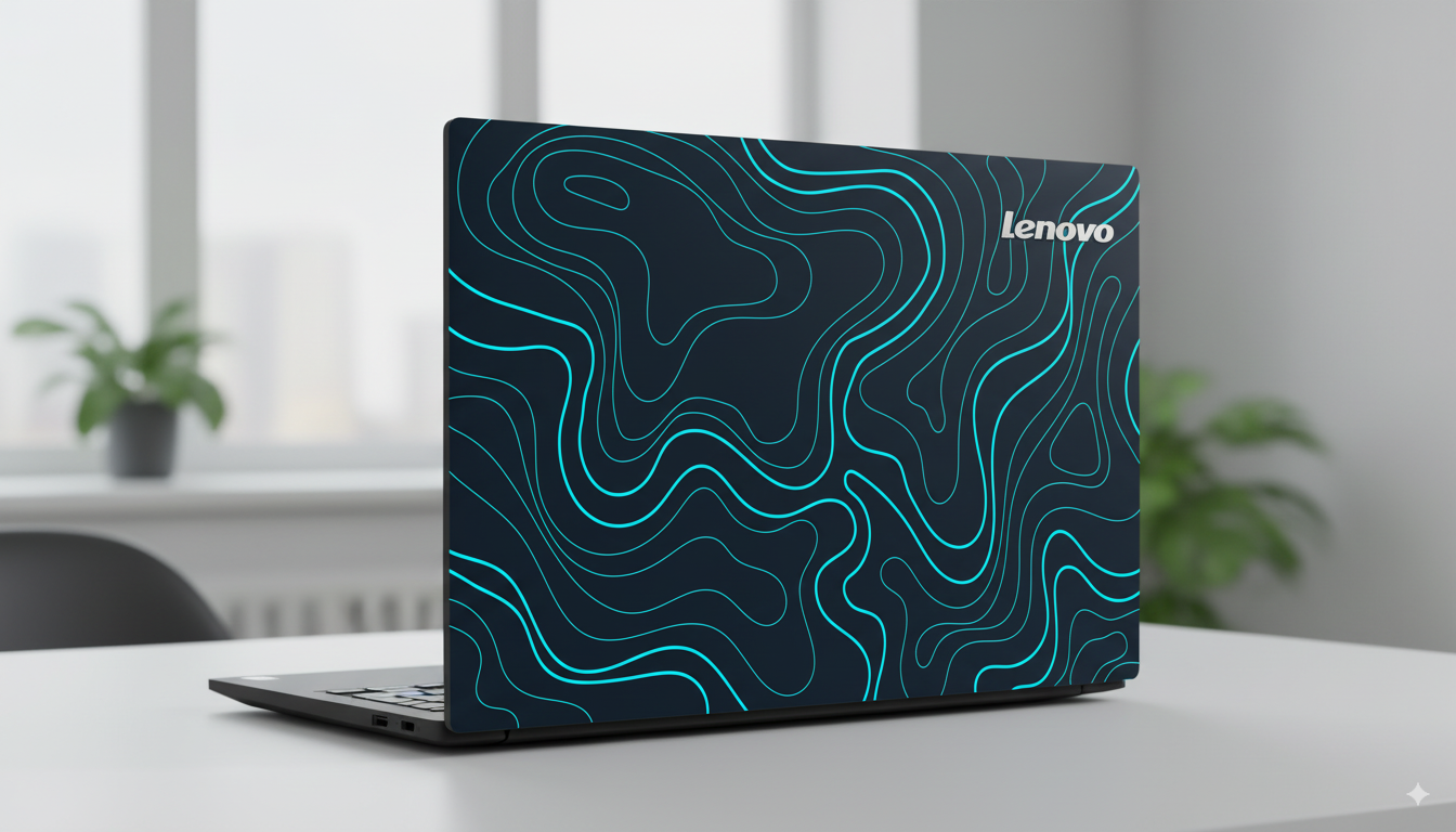 Abstract topographic line background- Laptop Skin