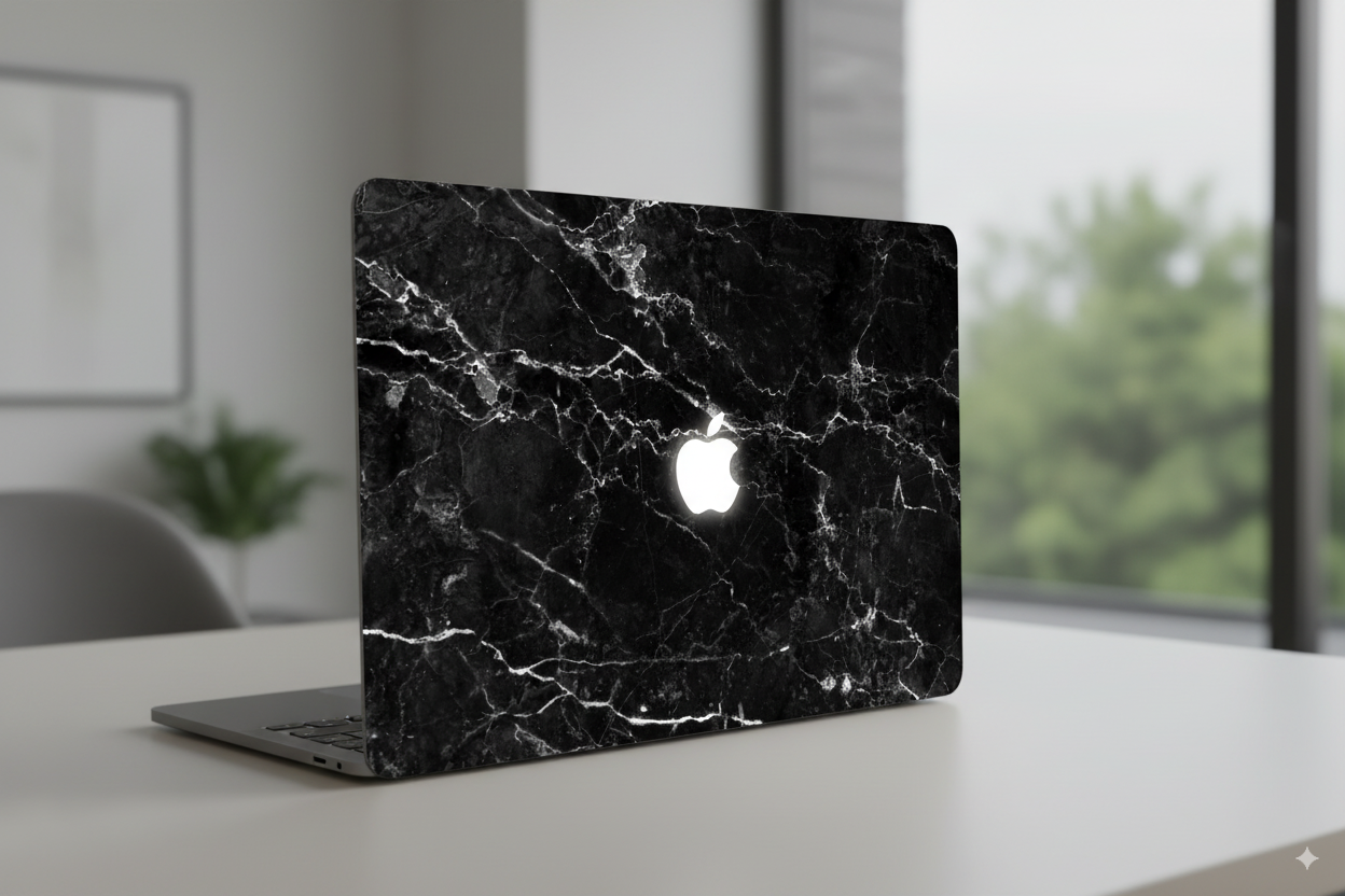 Natural Black Marble - Laptop Skin