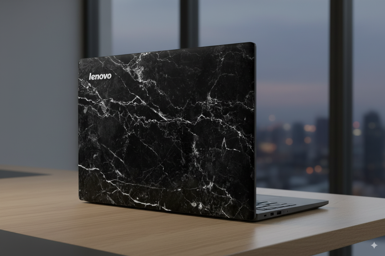 Natural Black Marble - Laptop Skin