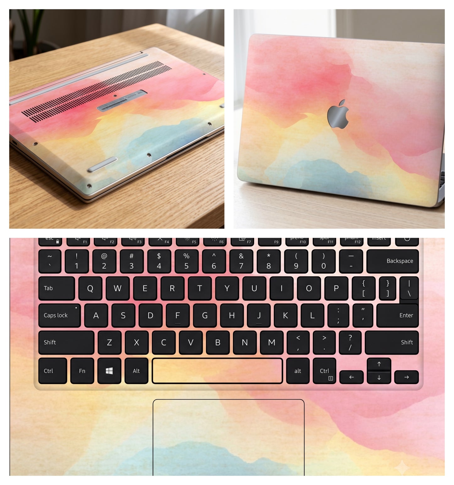 Soft Pastel watercolor background - Laptop Skin