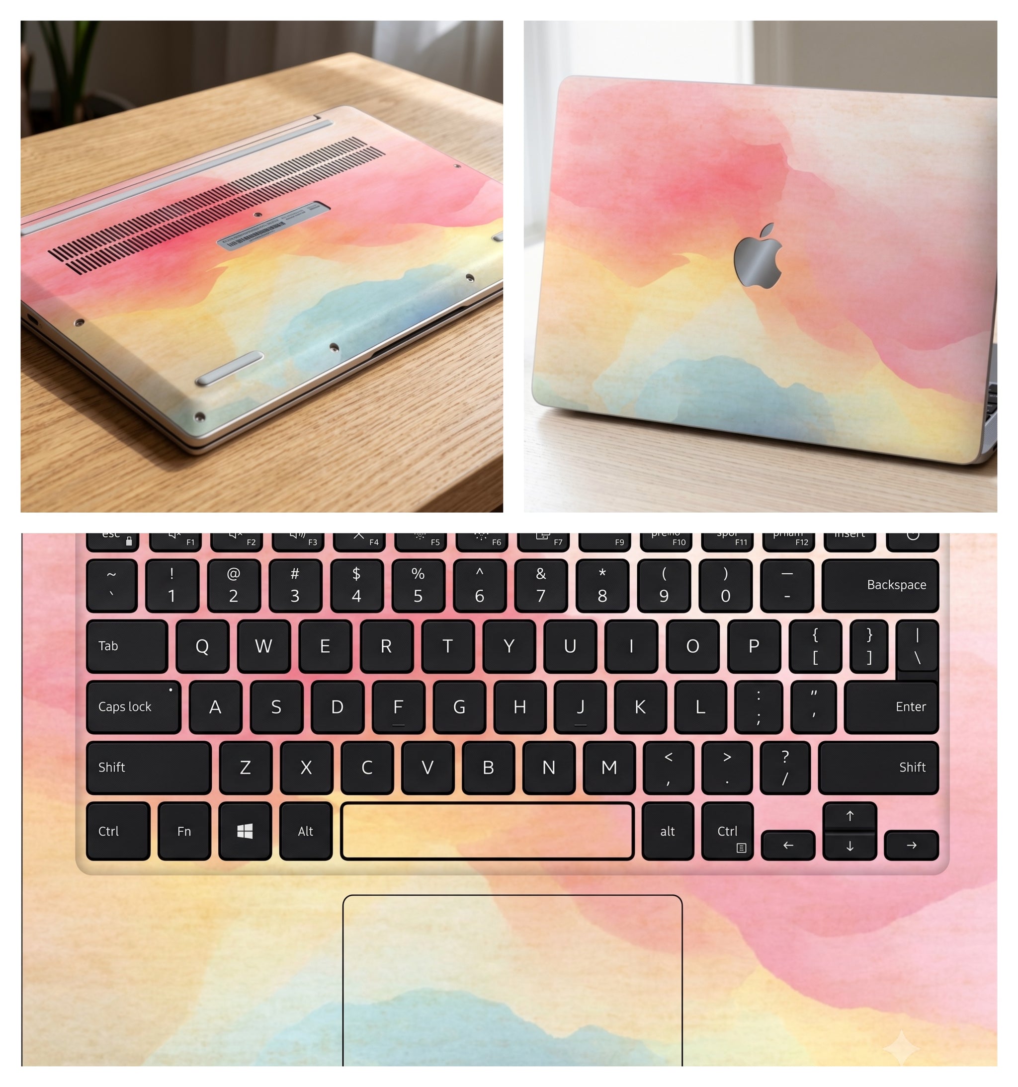 Soft Pastel watercolor background - Laptop Skin
