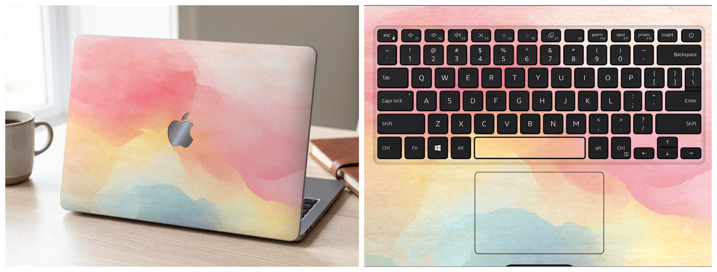 Soft Pastel watercolor background - Laptop Skin