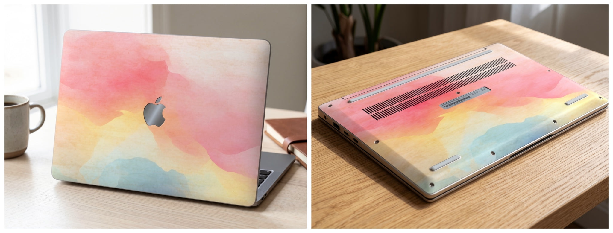 Soft Pastel watercolor background - Laptop Skin
