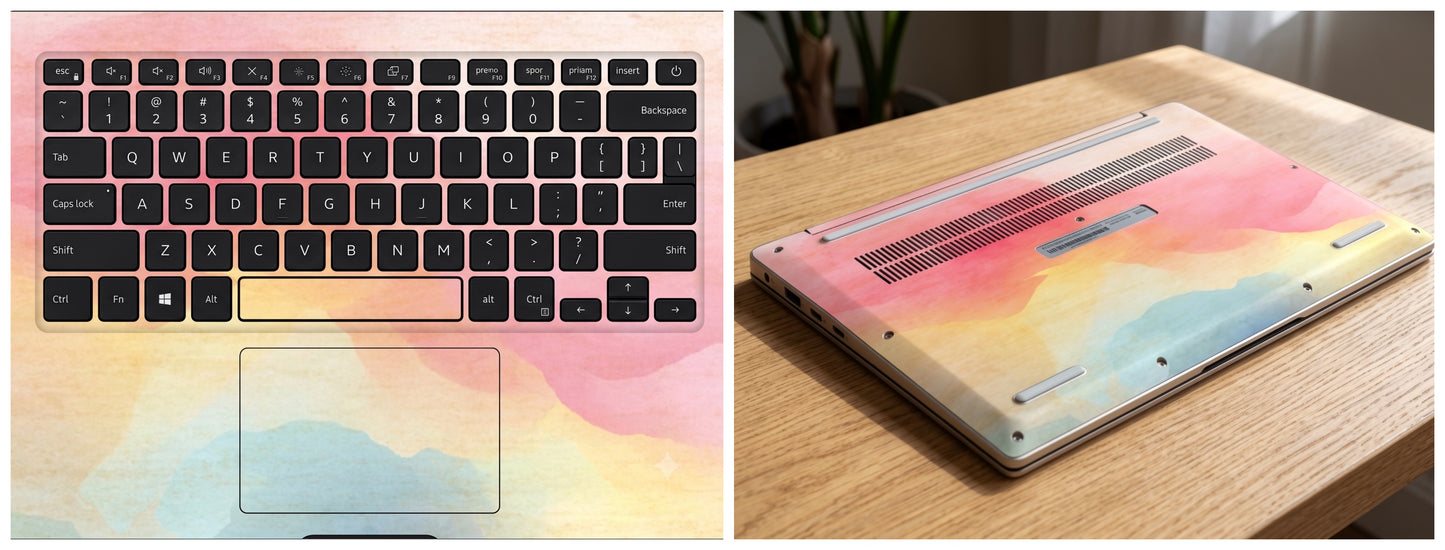 Soft Pastel watercolor background - Laptop Skin