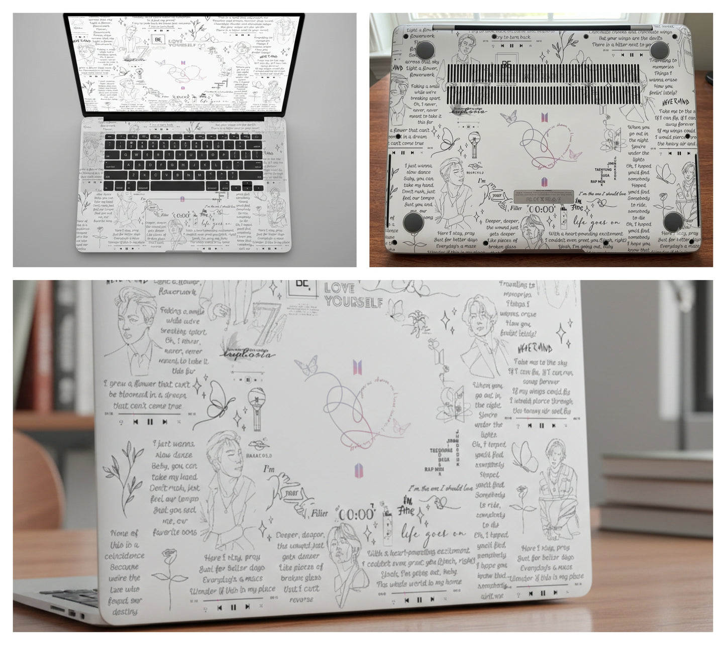 Doodle pattern - Laptop Skin